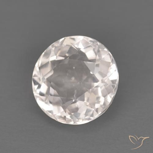 Morganite Rosa Molto Chiaro naturale da 1.28 ct, Rotondo, VVS-VS