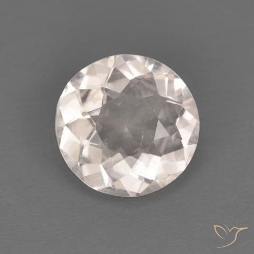 0.93ct Naturale Rosa Molto Chiaro Morganite, Rotondo, VS
