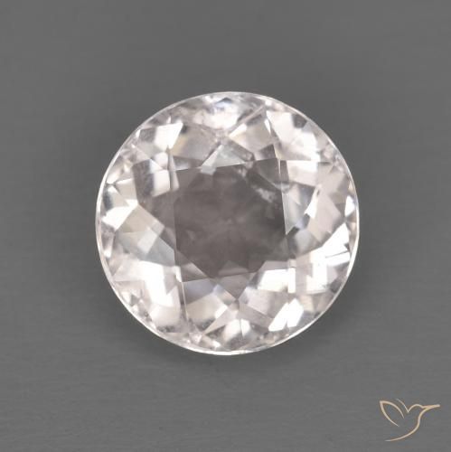 1.22ct Naturale Rosa Molto Chiaro Morganite, Rotondo, VS