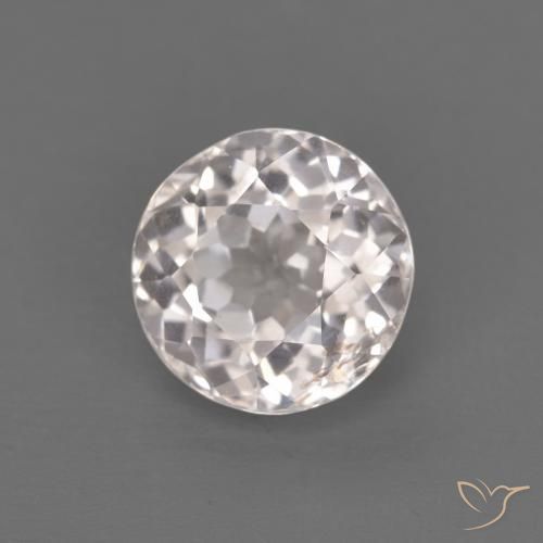 1.02ct Naturale Rosa Molto Chiaro Morganite, Rotondo, VS