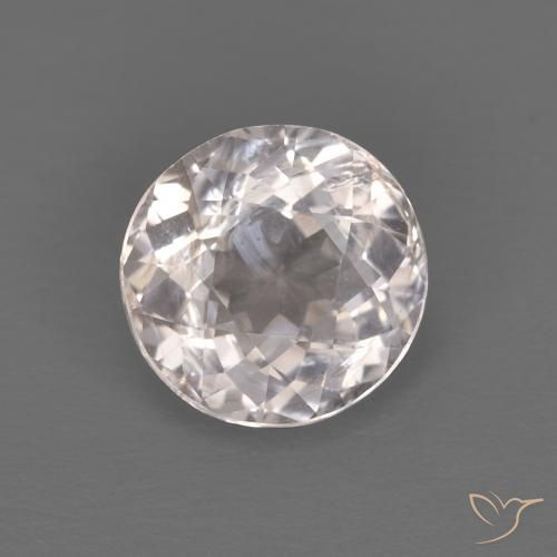 1.06ct Naturale Rosa Molto Chiaro Morganite, Rotondo, VS-SI