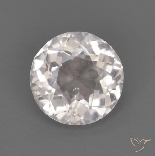 1.29ct Naturale Rosa Molto Chiaro Morganite, Rotondo, VS