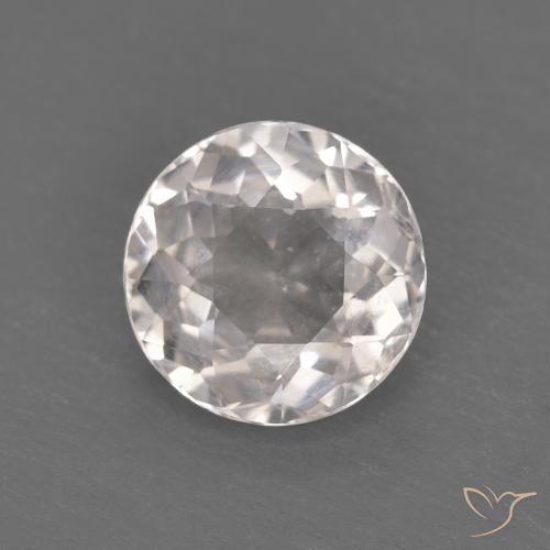 0.99ct Naturale Rosa Molto Chiaro Morganite, Rotondo, VVS-VS