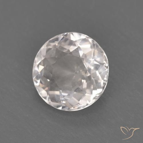 Morganite Rosa Molto Chiaro naturale da 0.99 ct, Rotondo, VVS-VS