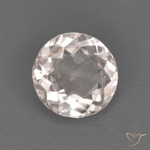 Morganite Rosa Molto Chiaro naturale da 1.03 ct, Rotondo, VVS-VS
