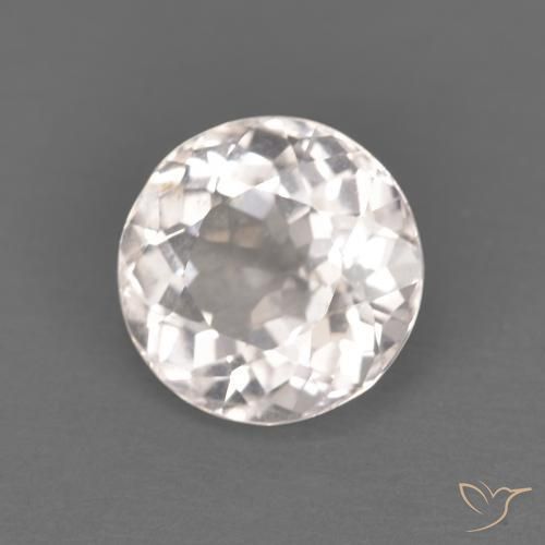 Morganite Rosa Molto Chiaro naturale da 1.19 ct, Rotondo, Trasparente