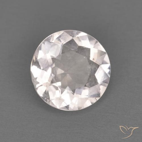 Morganite Rosa Molto Chiaro naturale da 0.96 ct, Rotondo, VVS-VS
