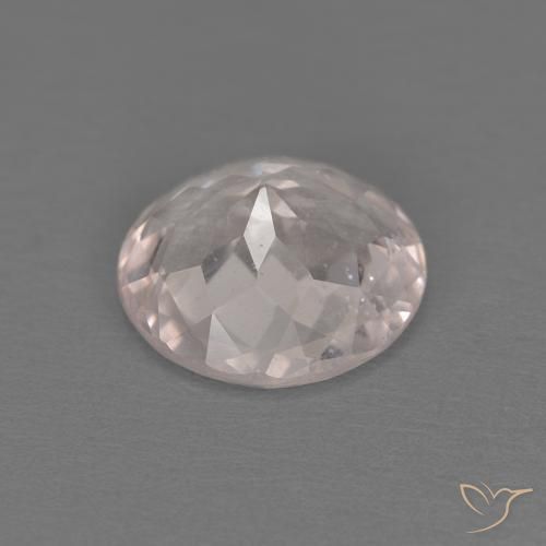 Morganite Rosa Molto Chiaro naturale da 0.96 ct, Rotondo, VVS-VS