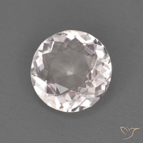 Morganite Rosa Molto Chiaro naturale da 0.97 ct, Rotondo, VVS-VS