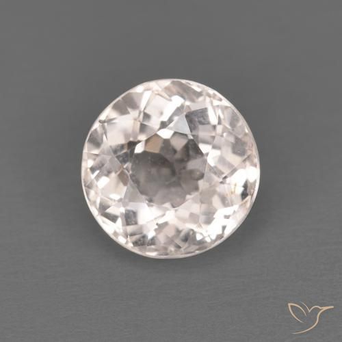 1.09ct Naturale Rosa Molto Chiaro Morganite, Rotondo, VVS-VS