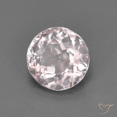 1.20ct Naturale Rosa Molto Chiaro Morganite, Rotondo, VS