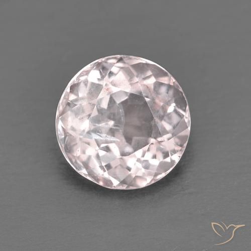 Morganite Rosa Molto Chiaro naturale da 1.20 ct, Rotondo, VS
