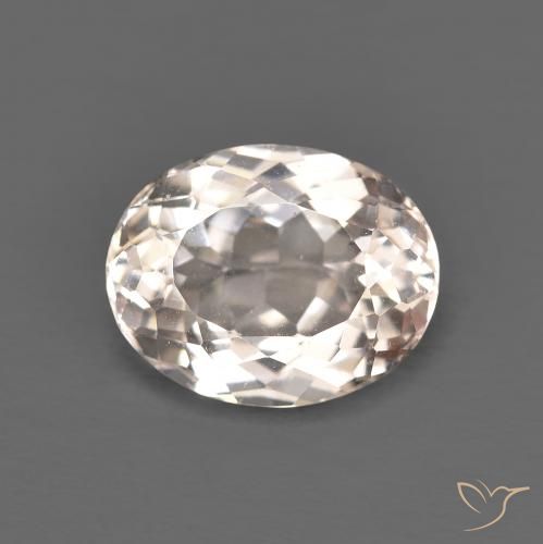 2.66ct Naturale Medium Light-Pink Morganite, Ovale, VVS-VS