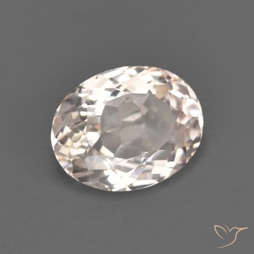 Morganite Medium Light-Pink naturale da 2.66 ct, Ovale, VVS-VS