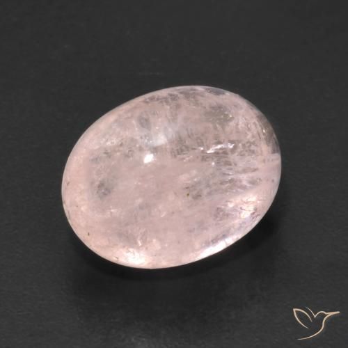 Morganite rosa fenicottero naturale da 5.22 ct, Ovale, Trasparente