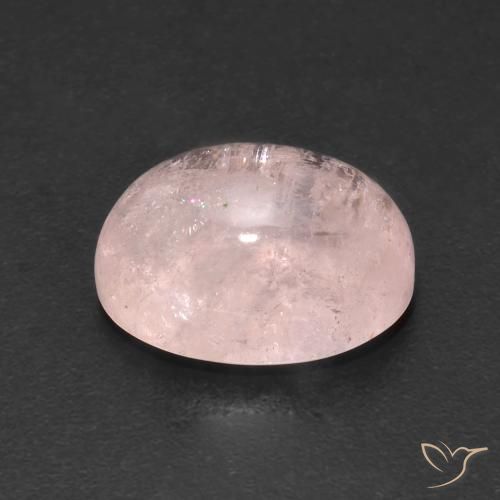 Morganite rosa fenicottero naturale da 5.22 ct, Ovale, Trasparente