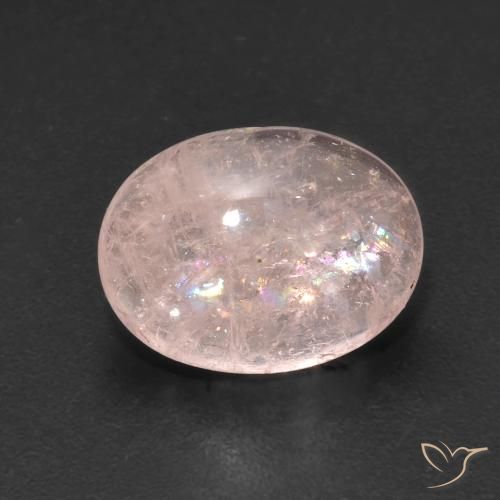 3.86ct Naturale rosa fenicottero Morganite, Ovale, Trasparente