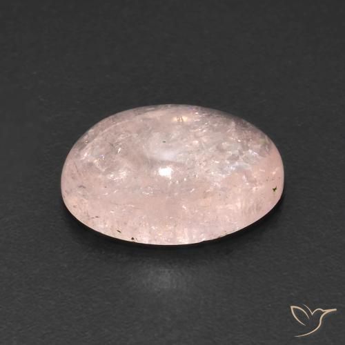 Morganite rosa fenicottero naturale da 3.86 ct, Ovale, Trasparente
