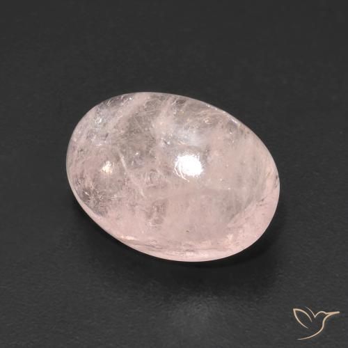 Morganite rosa fenicottero naturale da 4.21 ct, Ovale, Trasparente