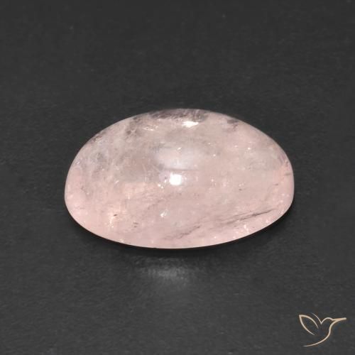 Morganite rosa fenicottero naturale da 4.21 ct, Ovale, Trasparente