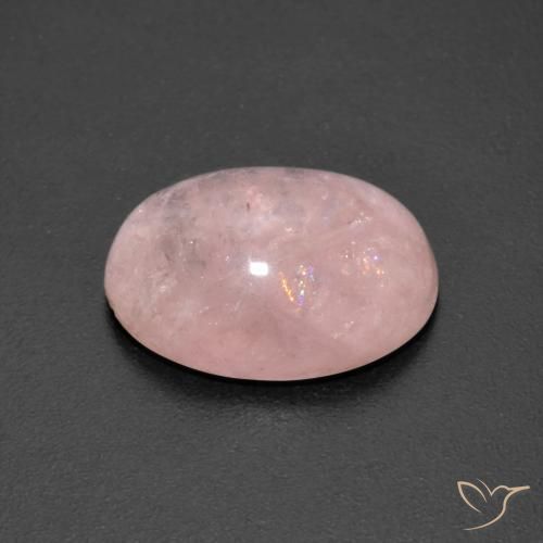 Morganite Rosa rosa naturale da 7.02 ct, Ovale, Traslucido