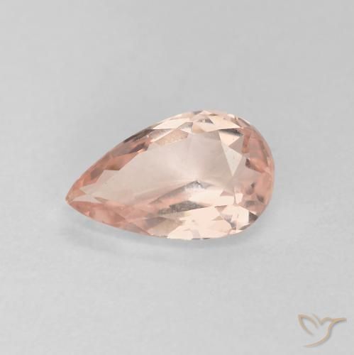 0.79ct Naturale Rosa medio Morganite, Forma a pera, VVS