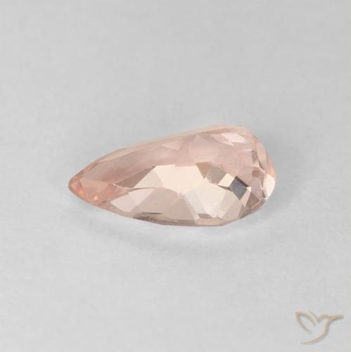 Morganite Rosa medio naturale da 0.79 ct, Forma a pera, VVS