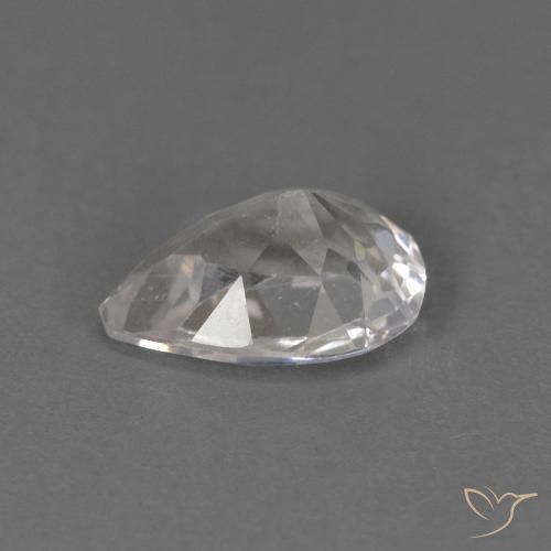 Morganite Rosa Molto Chiaro naturale da 0.52 ct, Forma a pera, VS
