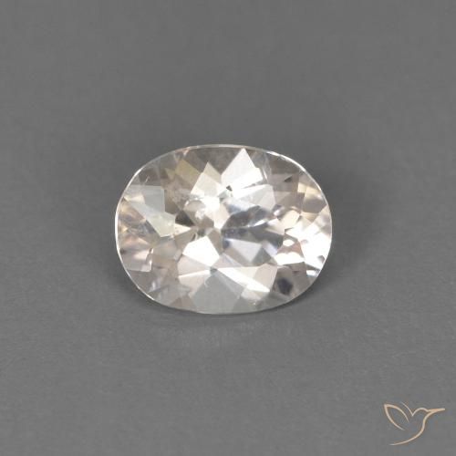 0.42ct Naturale Rosa salmone Morganite, Ovale, VS