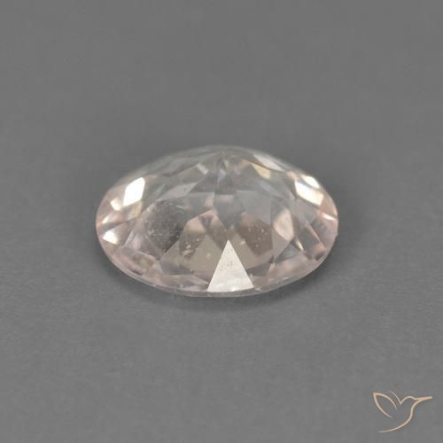 Morganite Rosa salmone naturale da 0.51 ct, Rotondo, VVS-VS
