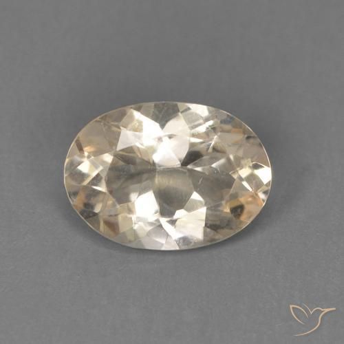 0.71ct Naturale Dorato chiaro Morganite, Ovale, VVS-VS