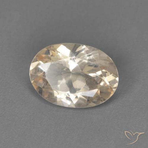 Morganite Dorato chiaro naturale da 0.71 ct, Ovale, VVS-VS