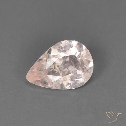 0.42ct Naturale Rosa Molto Chiaro Morganite, Forma a pera, SI