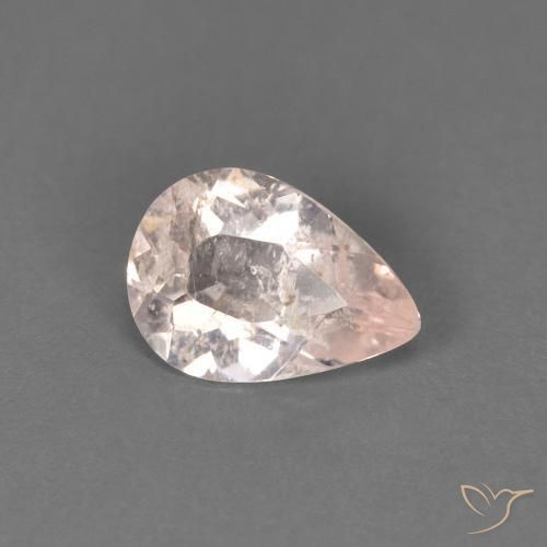 Morganite Rosa Molto Chiaro naturale da 0.42 ct, Forma a pera, SI
