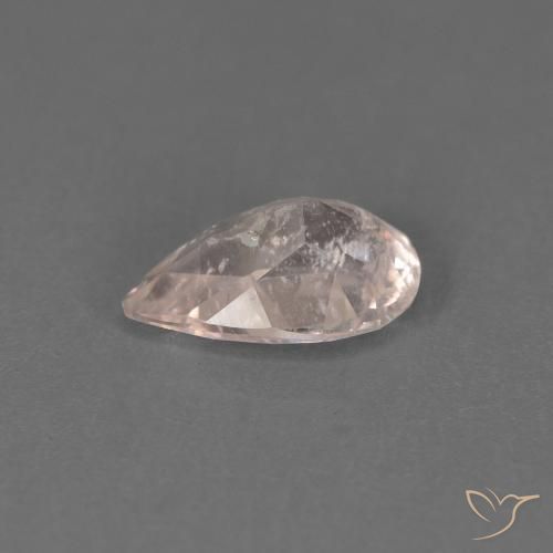 Morganite Rosa Molto Chiaro naturale da 0.42 ct, Forma a pera, SI