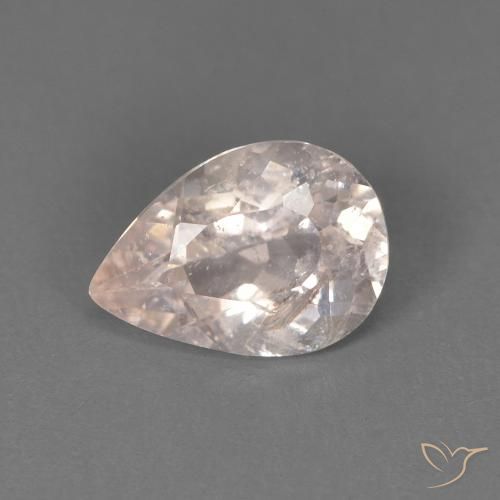 0.86ct Naturale Rosa medio Morganite, Forma a pera, SI