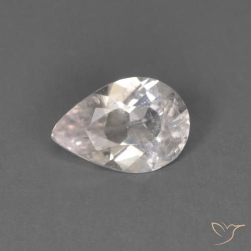 0.34ct Naturale rosa fenicottero Morganite, Forma a pera, SI