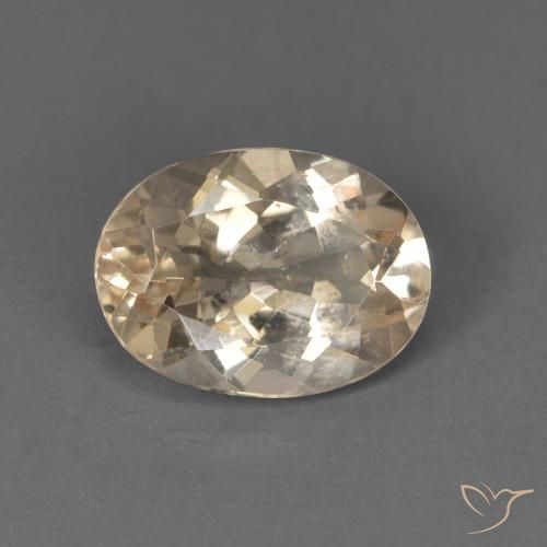 1.17ct Naturale Light Neutral Orange Morganite, Ovale, VS