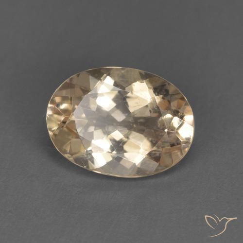 Morganite Light Neutral Orange naturale da 1.17 ct, Ovale, VS