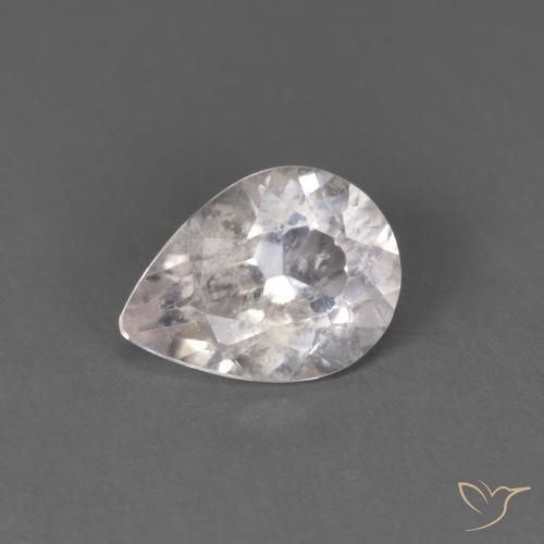 0.53ct Naturale Rosa Molto Chiaro Morganite, Forma a pera, SI