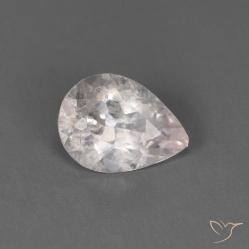 Morganite Rosa Molto Chiaro naturale da 0.53 ct, Forma a pera, SI
