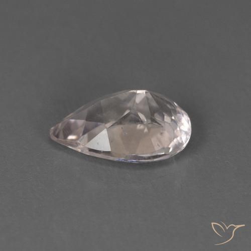 Morganite Rosa salmone naturale da 0.65 ct, Forma a pera, VS