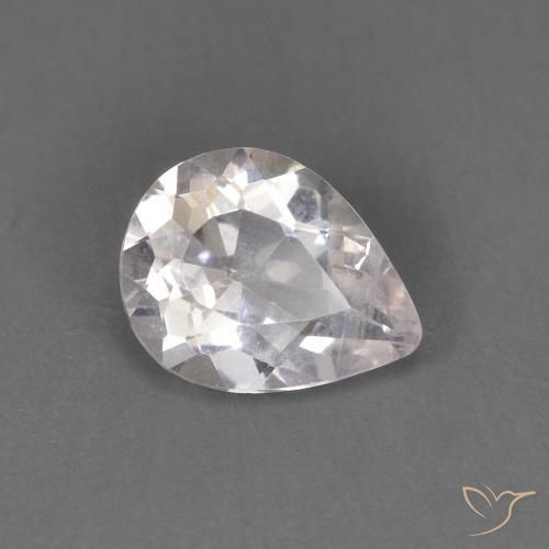 0.52ct Naturale Rosa Molto Chiaro Morganite, Forma a pera, SI