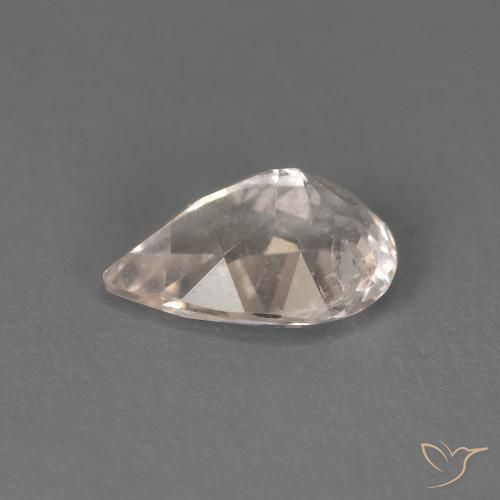 Morganite Rosa salmone naturale da 0.82 ct, Forma a pera, SI