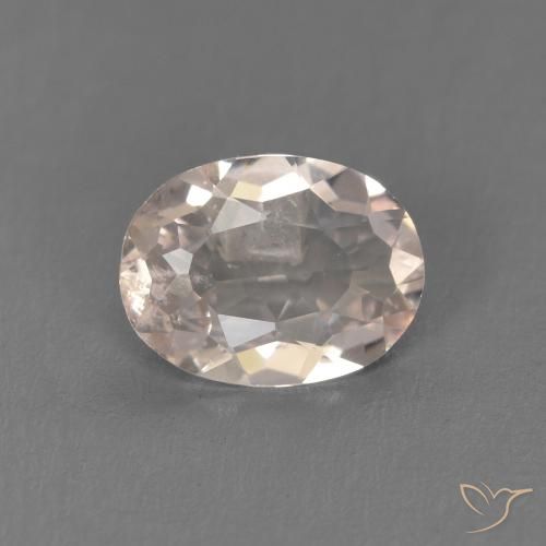0.77ct Naturale Rosa salmone Morganite, Ovale, VS