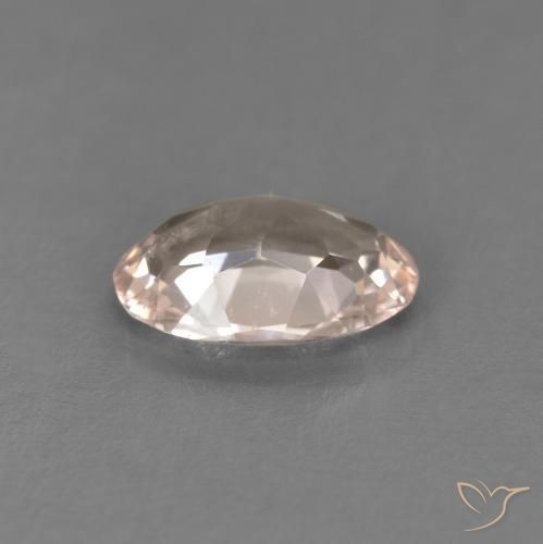 Morganite Rosa salmone naturale da 0.77 ct, Ovale, VS