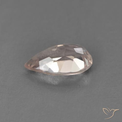 Morganite Rosa salmone naturale da 0.62 ct, Forma a pera, VVS