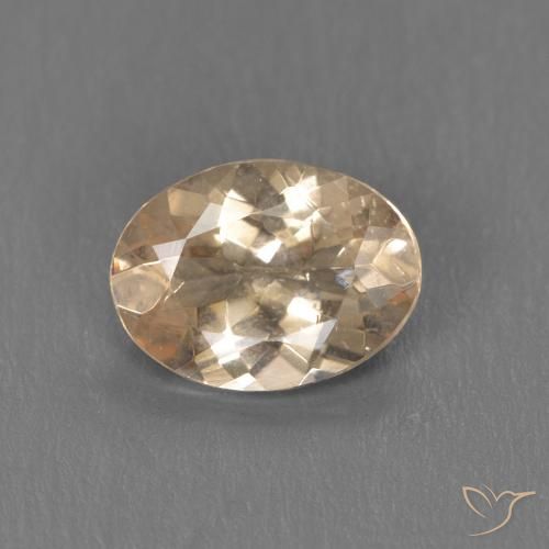 0.88ct Naturale Arancione chiaro Morganite, Ovale, VS