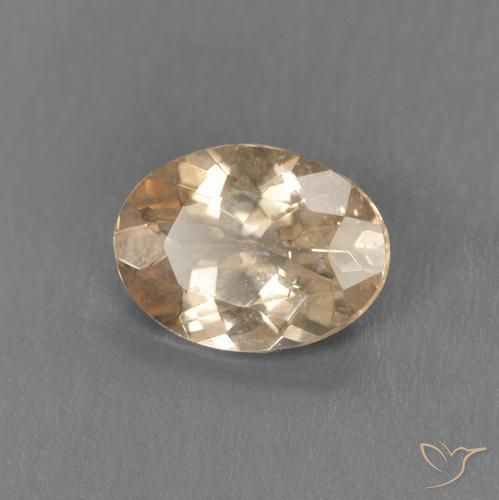 Morganite Arancione chiaro naturale da 0.88 ct, Ovale, VS