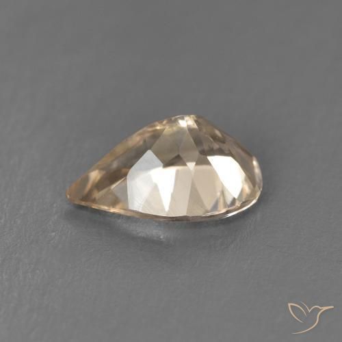 Morganite Arancione chiaro naturale da 0.83 ct, Forma a pera, VS